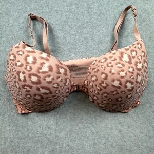 Victoria's Secret Incredible Perfect Shape Front Close Leopard Bra 34C